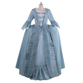 18th Century Inspired Halloweez Rococo Dress - Exquisite Azure Ball Gown with Lace - Halloweez